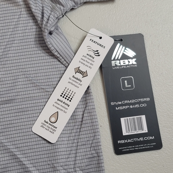 RBX Xtrain Performance ATHLETIC GRAY SHIRT Round NECK MEN'S SIZE L - Picture 9 of 13
